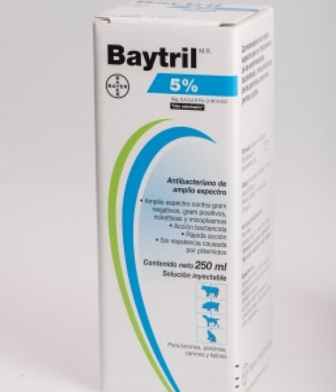 Baytril 5% - Enrofloxacin 250 ml.